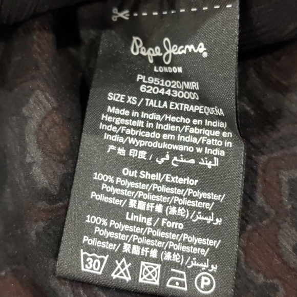 2/$20 Pepe Jeans flowy pattern dress XS - Picture 9 of 9